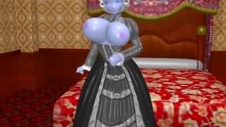 Femme à forte poitrine dans ce porno manga