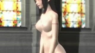 Une mature gros seins saute sur la queue
